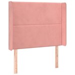 vidaXL Sommier à lattes de lit matelas et LED Rose 80x200 cm Velours