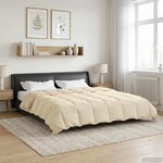 vidaXL Duvet d'hiver Matelassé Crème 240 x 260 cm Microfibre