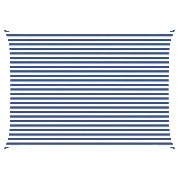 vidaXL Voile d'ombre Bleu et Blanc 5 × 3 5 m 100   polyester Oxford