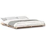 vidaXL Cadre de lit surélevé Marron 180 x 200 cm Bois massif en pin