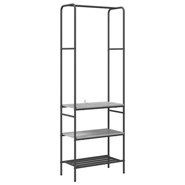 vidaXL Portant à vêtements avec étagères Sonoma gris 60 x 30 x 171 cm