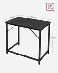Bureau table poste de travail 80 x 50 x 75 cm pour bureau salon chambre assemblage simple métal style industriel noir 12_0004679