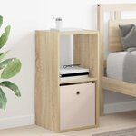 vidaXL Table de chevet 2 pc Chêne Sonoma 35 x 32 x 68 5 cm
