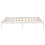 vidaXL Cadre de lit Blanc Bois de pin massif 120x200 cm