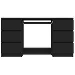 vidaXL Bureau noir 140x50x77 cm Bois d'ingénierie