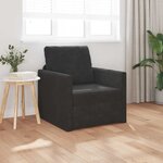 vidaXL Canapé-lit avec coussin Noir 74 x 77 x 81 cm Velours