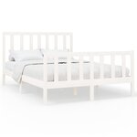 vidaXL Cadre de lit sans matelas blanc 140x200 cm bois de pin massif