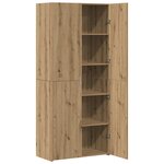 vidaXL Haut Armoire 2 Pièces Chêne artisanal 80 x 42 x 185 cm