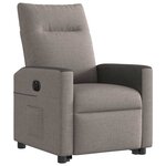 vidaXL Fauteuil inclinable électrique taupe tissu