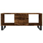 vidaXL Table basse Chêne fumé 90x50x36 5 cm Bois d'ingénierie