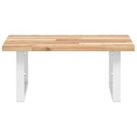 vidaXL Étagère de vasque murale acier et bois massif d'acacia