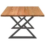 vidaXL Table à manger marron clair bois de chêne massif rectangulaire
