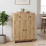 vidaXL Buffet Chêne artisanal 66 x 34 5 x 90 cm Bois d'ingénierie