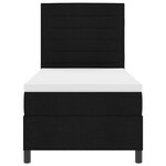 vidaXL Lit à Ressorts avec Matelas & LED Noir 80x200 cm Tissu