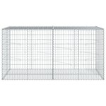vidaXL Panier gabion avec couvercle 200x100x100 cm fer galvanisé