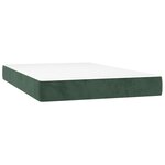 vidaXL Sommier à lattes de lit avec matelas LED Vert foncé 120x200 cm