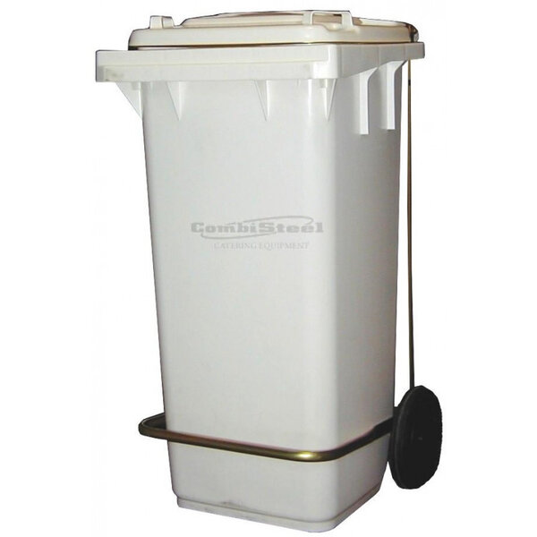 Collecteur de déchet à pédale & roulette 120 litres - combisteel -  - plastique120 480x550x920mm