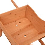 vidaXL Jardinière brouette 128x45 5x43 cm bois de sapin massif
