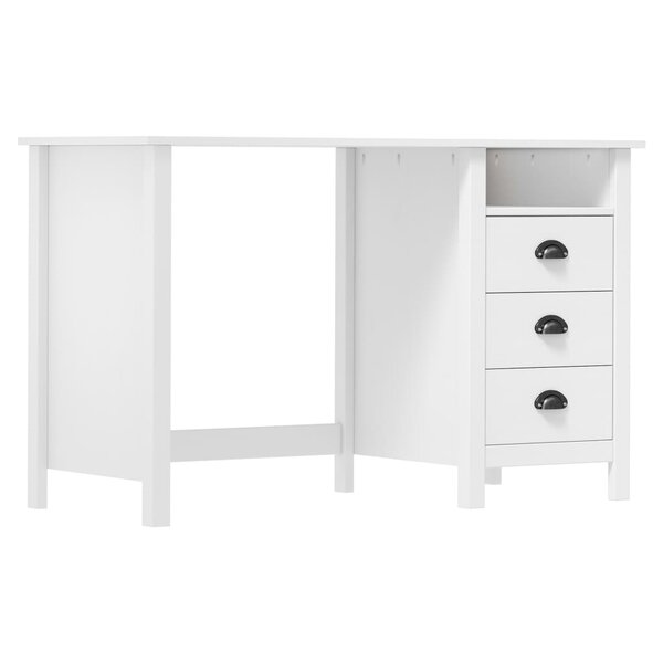 vidaXL Bureau Hill avec 3 tiroirs 120x50x74 cm Bois pin massif