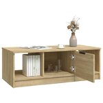 vidaXL Table basse chêne sonoma 102x50x36 cm bois d'ingénierie