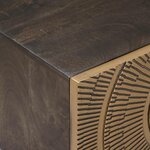 vidaXL Table de chevet faite main Marron café 40 x 30 x 20 cm
