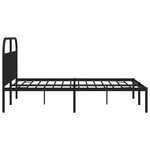 vidaXL Cadre de lit métal avec tête de lit noir 183x213 cm