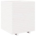 vidaXL Jardinière blanc 60x60x72 5 cm bois de pin massif