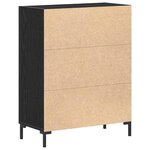 vidaXL Buffet Chêne noir 69 5 x 34 x 90 cm Bois d'ingénierie