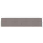 vidaXL Cadre de lit avec matelas avec matelas 2 Pièces Taupe tissu