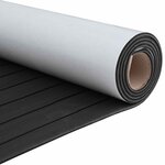 vidaXL Tapis de bateau Rayé Gris foncé et noir 240 x 90 cm EVA