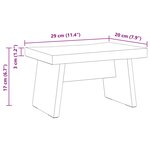 vidaXL Tabouret Naturel 29 x 20 x 17 cm Bois d'Acajou