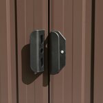 vidaXL Abri de jardin Marron 257x990x181 cm Acier galvanisé