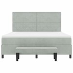 vidaXL Lit à ressorts avec matelas Gris clair 180 x 200 cm Velours