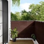 vidaXL Écran de balcon marron 120x800 cm 100  polyester oxford