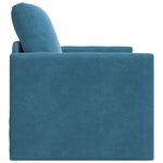 vidaXL Canapé Lit 2-en-1 Bleu 74x77x81 cm Velours