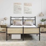 vidaXL Cadre de lit sans matelas chêne sonoma 140x200 cm