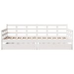 vidaXL Lit de jour et tiroirs sans matelas blanc 90x200 cm bois massif