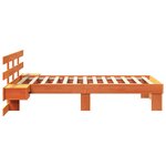 vidaXL Cadre de lit Marron cire 90 x 200 cm Bois massif en pin