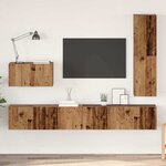 vidaXL Ensemble meuble TV 4 Pièces Bois ancien 30.5 x 30 x 110 cm