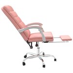 vidaXL Fauteuil inclinable de bureau Rose Similicuir