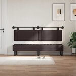 vidaXL Tête de lit suspendue Marron foncé Tissu