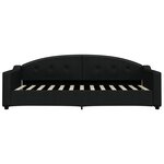 vidaXL Lit de jour avec gigogne et tiroirs noir 90x200 cm tissu