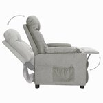 vidaXL Fauteuil Gris clair Tissu