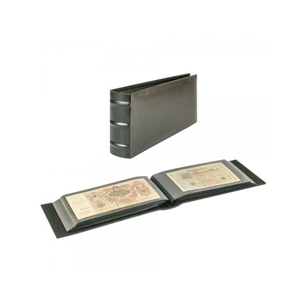 Album Firmo L pour ranger 108 billets de banque  lettres  photos. Couleur - Noir
