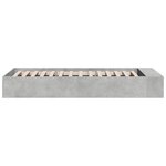 vidaXL Cadre de lit sans matelas gris béton 90x200 cm