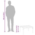 vidaXL Table basse de jardin noir 60x60x35 cm acier