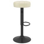 vidaXL Tabourets de bar lot de 2 crème velours