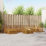 vidaXL Ensemble de canapés d'extérieur 8 Pièces Naturel