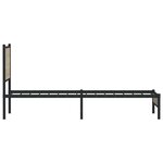 vidaXL Cadre de lit en métal sans matelas chêne sonoma 80x200 cm