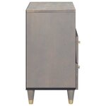 vidaXL Cabinet de chevet Gris 50 x 33 x 62 cm bois de manguier massif